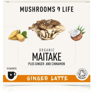Mushrooms 4 Life Organic Maitake - Ginger Latte Sachets, 10 Sachets