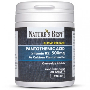 Nature's Best Vitamin B5 500Mg (Pantothenic Acid), Contributes To Normal Mental Performance 60 Tablets