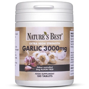 Nature's Best Garlic 3000Mg Extra High Strength, Odour Controlled 180 Tablets