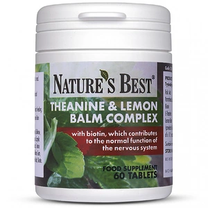 Nature's Best Theanine And Lemon Balm Complex, With Vitamins, Folic Acid And *Biotin 60 Tablets
