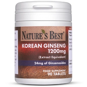 Nature's Best Korean Ginseng 1200Mg, High Strength, Pure Grade Extract 90 Tablets