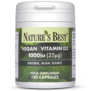 Nature's Best Vegan Vitamin D3 1000Iu 120 Capsules