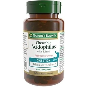 Natures Bounty Nature's Bounty Chewable Acidophilus with B. lactis, Strwb 60 Tablets