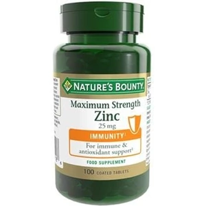 Natures Bounty Nature's Bounty Maximum Strength Zinc 25 mg Tablets, 100 Tablets
