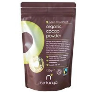 Naturya Organic Fair Trade Cacao Powder 125g (Case of 8)