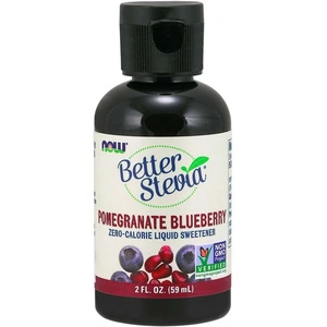 NOW Foods Better Stevia Liquid Pomegranate Blueberry - 59 ml