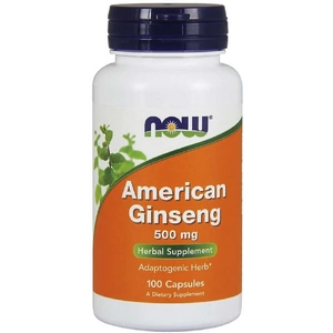 NOW Foods American Ginseng, 500mg - 100 vcaps (Case of 6)