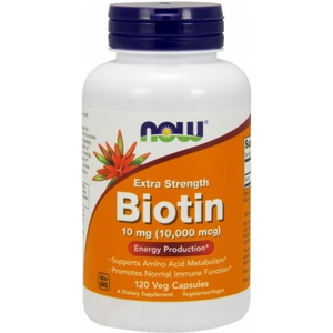 NOW foods, Biotin, 10mg Extra Strength - 120 vcaps