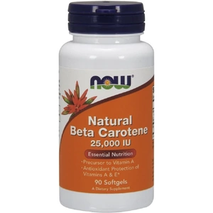 NOW Foods Beta Carotene Natural, 25 000 IU - 90 softgels