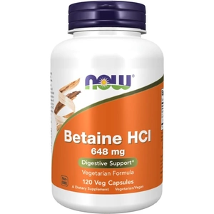 NOW Foods Betaine HCl, 648mg - 120 vcaps (Case of 6)