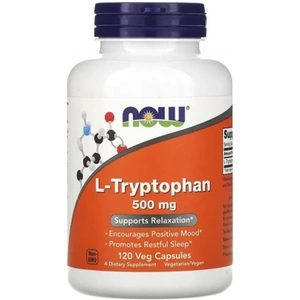 NOW Foods L-Tryptophan, 500mg - 60 vcaps (Case of 6)