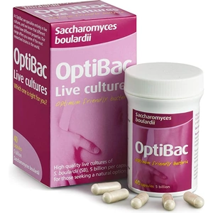 Optibac Probiotics Saccharomyces Boulardii 40 Capsules 40 capsules