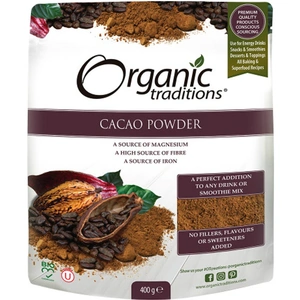 Organic Traditions Cacao Powder 400g (Case of 6)
