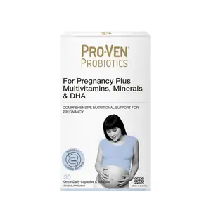 Proven Probiotics For Pregnancy Plus Multivitamins, Minerals & DHA 30 Capsules & 30 Softgels
