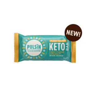 Pulsin Plant Based Keto Bar Choc Fudge & Peanut - 50g BAR
