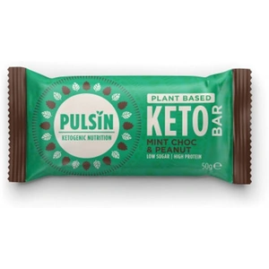 Pulsin Choc Mint & Peanut Keto Bar - 50g x 18
