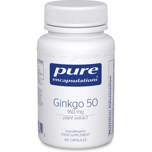 View product details for the Pure Encapsulations Ginkgo 50 160 mg 60 caps