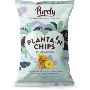 Purely Plantain Chips Wild Garlic 75g