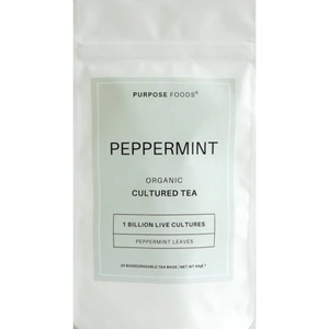 Purpose Foods Peppermint - Organic Cultured Tea - 20 Bags (Case of 12)