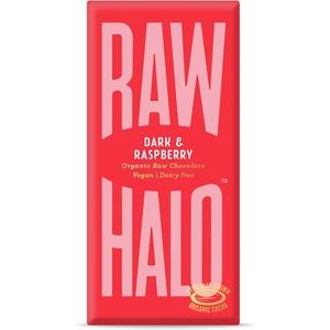 Raw Halo Dark & Raspberry Raw Chocolate Bar 70g