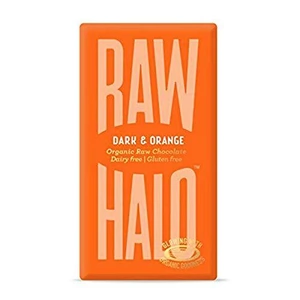 Raw Halo Dark + Sweet Orange Organic Raw Chocolate (35g x 10)