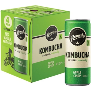 Remedy Kombucha Kombucha Apple Crisp MultiPack 4x330mlpack (Case of 6)