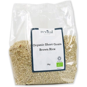 Revital Whole Foods Organic Short Grain Brown Rice, 1Kg