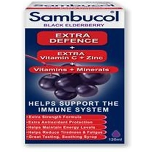 View product details for the Sambucol Extra Defence 120ml 120ml