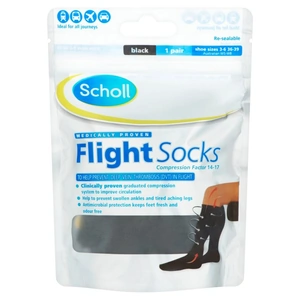 View product details for the Scholl Cotton Feel Flight Socks Size 3 6