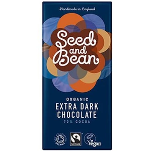 Seed & Bean Seed & Bean Fairtrade Organic Extra Dark 72% Chocolate 100g