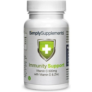 Simply Supplements Vitamin C D Zinc (120 Capsules)
