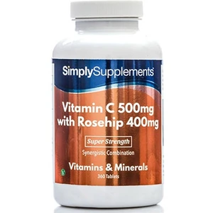 Simply Supplements Vitamin C 500mg Rosehip 400mg (360 Tablets)