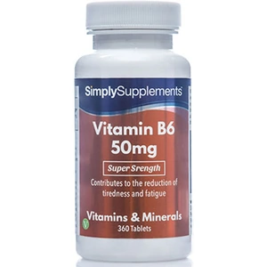 Simply Supplements Vitamin B6 50mg (360 Tablets)
