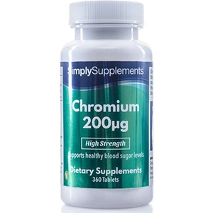 Simply Supplements Chromium 200mcg (360 Tablets)