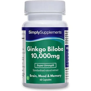 Simply Supplements Ginkgo Biloba 10000mg (60 Capsules)