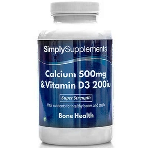 Simply Supplements Calcium 500mg Vitamin D3 200iu (120 Tablets)