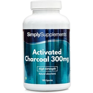Simply Supplements Activated Charcoal 300mg (180 Capsules)