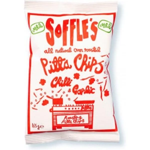 SOFFLES Chilli & Garlic Pitta Chips 165g (9 minimum)