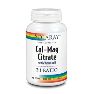 Solaray Cal-Mag Citrate 2:1 w/Vitamin D 90vcap