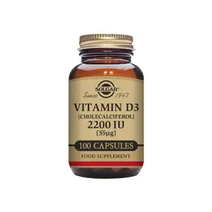 Solgar Vitamin D3 (Cholecalciferol) 2200iu (55ug) 100 Capsules