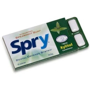 Spry Spearmint Gum With Xylitol - 10 piece x 20