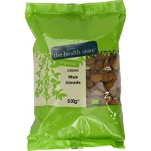 The Health Store Organic Almonds Whole, 500gr