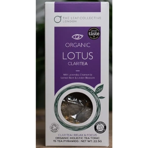 The Leaf Collective Lotus Claritea (Relax & Focus) Organic Tea Tonic 15 Teabags (Case of 6)