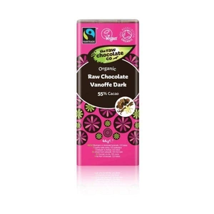 The Raw Chocolate Company Ltd Organic Fairtrade Vanoffe Dark Raw Chocolate 44G 44g x 12
