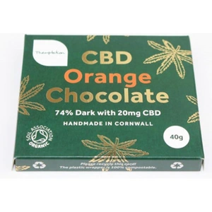Themptation Organic CBD Chocolate Orange Bar 20mg CBD Oil 40g (10 minimum)