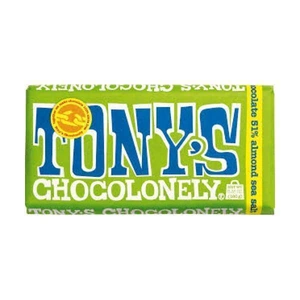 Tony'S Chocolonely - Dark Chocolate 51% Almonds & Sea Salt 180g