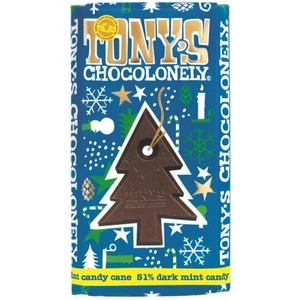 Tonys Chocolonely Dark Chocolate 51% Mint Candy Cane 180g (3 minimum)