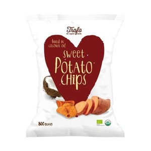 Trafo Organic Sweet Potato Crisps Fried In Coconut Oil - 3 Weeks 80g x 6