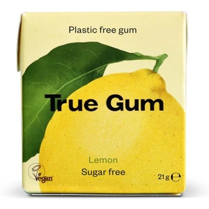 True Gum Plastic Free, Vegan and Sugar Free Chewing Gum - Lemon 21g (24 minimum)