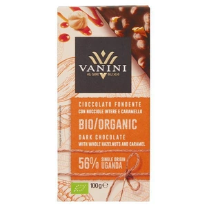 Vanini - Organic Dark Chocolate With Hazelnuts & Caramel 100q (x 12pack)